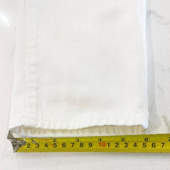 Gap 1969 Womens Jeans Relaxed Boyfriend White Cotton Ripped Button Fly 26 - Picture 14 of 14